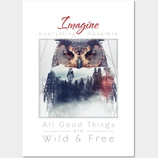 Owl Nature Outdoor Imagine Wild Free Posters and Art